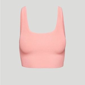 Aritzia Babaton Sculpt Crop Tank - Limited Edition Peony Pink